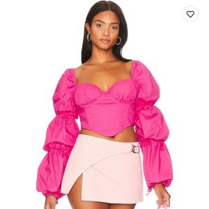 revolve majorelle tawny corset top